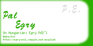 pal egry business card